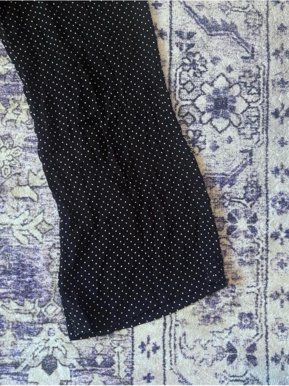 Revolve Blue Life Black & white polka dot culotte capri pants ~ size 4 - Picture 3 of 4